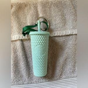 STARBUCKS KEYCHAIN MINT GREEN STUDDED